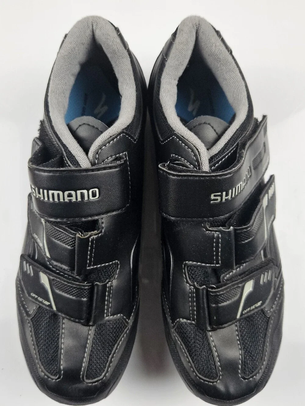 Shimano Black Cycling Shoes with Blue Insole Accents